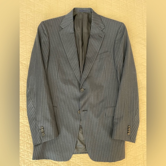 DANIEL CREMIEUX COLLECTION x Loro Piana Wool Suit in Heather Navy Size 42 L - Picture 2 of 14